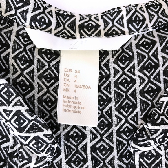 H&M Sheer Black & White Geometric Tank - Picture 8 of 8